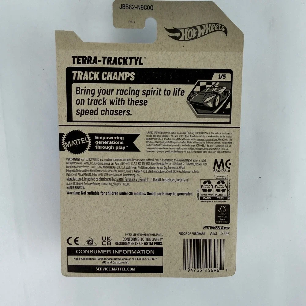 Hot‎ Wheels Terra-Tracktyl 2024 Track Champs 1/5 Charcoal Gray 204/250 New